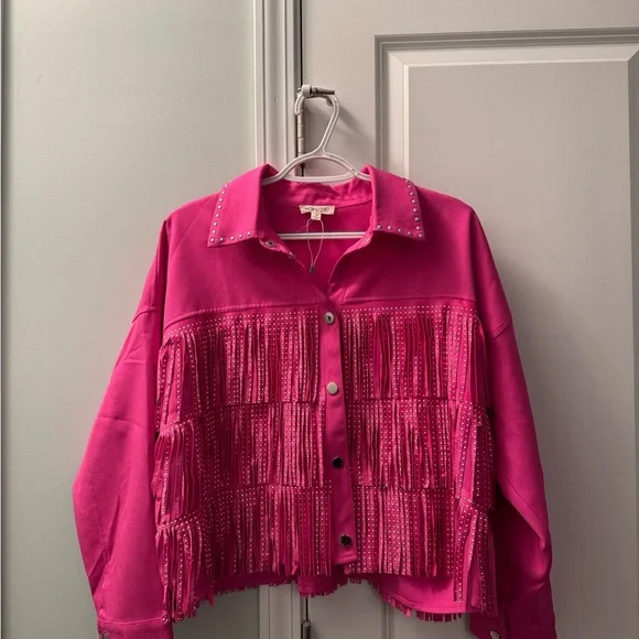 Pink Fringe Women's Jacket - Picture 1 of 3